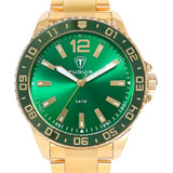 Relógio Masculino Tuguir Analógico Tg160 - Dourado E Verde
