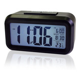 Relógio Mesa Digital Despertador Noturno Hora Pilha Decora