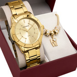 Relógio Mondaine Feminino Dourado Clássico Original