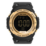 Relógio Mormaii Masculino Digital Borracha Mo3501a/8d Cor Da Correia Preto Cor Do Bisel Dourado Cor Do Fundo Preto