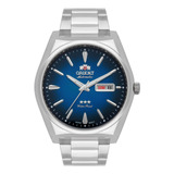 Relógio Orient Automático Masculino Azul Prata F49ss013 D1sx
