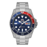 Relógio Orient Masculino Automático F49ss026 D1sx Pepsi Red Cor Da Correia Prata Cor Do Bisel Preto Cor Do Fundo Azul