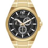 Relógio Orient Masculino Dourado Luxo Calendário