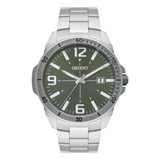 Relógio Orient Masculino Mbss1394 E2sx Prateado Verde Cor Da Correia Prata Cor Do Bisel Prata