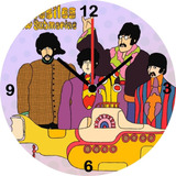 Relógio Parede Beatles Yelow Submarine Sala