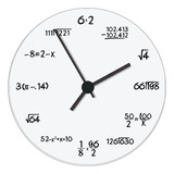 Relógio Parede Cozinha Grande Personalizado Sala Matemática Branco