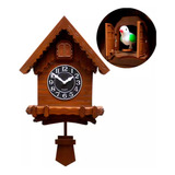 Relógio Parede Cuco Casinha Estilo Madeira Pendulo 53cm A61