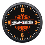 Relógio Parede Decorativo Harley Davidson Preto