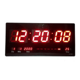 Relógio Parede Digital Led Gigante Data Termometro 46x23cm