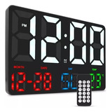Relógio Parede Digital Led Termômetro Data