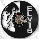 Relógio Parede Elvis Presley Bandas Rock 50 Disco Vinil