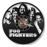Relógio Parede Foo Fighters Musica 2000 Vinil Lp Decor Retrô