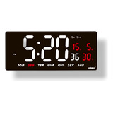 Relógio Parede Grande Led Digital P/academia Hospital Alarme