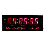 Relógio Parede Led Digital Gigante 36cm Data Vermelho