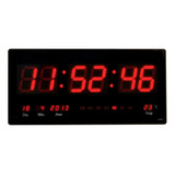Relógio Parede Led Digital Grande 46cm Termômetro Data Nfe