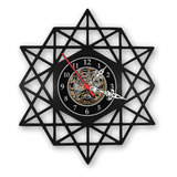 Relógio Parede Mandala Estrela Vinil Lp Decoração Industrial