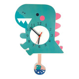 Relógio Parede Pêndulo Dinossauro Relógio Dino Infantil