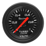 Relógio Pressão Turbo Manômetro Willtec Preto 1kg 52mm