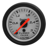 Relógio Pressão Turbo Willtec Branco Manômetro 52mm 3kg