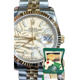 Relógio Rolex Datejust 36mm Dourado Folhas