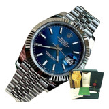Relógio Rolex Datejust Azul 41mm Jubileu Base Eta Com Caixa