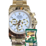 Relogio Rolex Daytona Branco Dourado Base