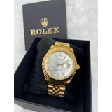 Relógio Rolex Masculino Datejust Dourado Com