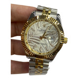 Relógio Rolex Masculino Datejust Misto Com Branco Textura