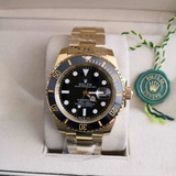 Relógio Rolex Submariner Dourado 18k Preto