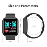 Relógio Smartwatch D20 Atividade Física Mede Pressão Branco Cor Da Caixa Prateado Cor Da Pulseira Rosa Cor Do Bisel Preto Desenho Da Pulseira Lisa