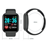 Relogio Smartwatch D20 Bluetooth/usb/monitor Cor Da Caixa Preto Cor Da Pulseira Preto
