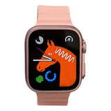 Relógio Smartwatch Hw 8 Ultra Mini Feminino Masculino 41mm Cor Da Caixa Rosa Cor Da Pulseira Rosa Cor Do Bisel Preto Desenho Da Pulseira Liso