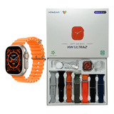 Relógio Smartwatch Hw Ultra 2 Chat Gpt 7 Pulseiras Brindes