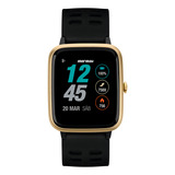 Relógio Smartwatch Mormaii Life Preto Unissex Molifeam/8p Caixa Dourado Desenho Da Pulseira Liso