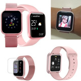 Relógio Smartwatch T80 + 2pulseiras + Película + Garantia