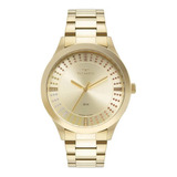 Relógio Technos Feminino Dourado Grande Com Pedras 2036mqe1 