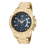 Relógio Technos Masculino Legacy Js15em/4a Dourado Cor Do Fundo Azul