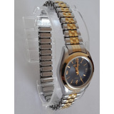 Relógio Timex Luz Indiglo Prata Dourado Vintage Impecável 