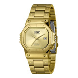Relógio X-watch Masculino Dourado 43mmx35mm