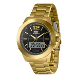 Relógio X-watch Masculino Dourado Original Anadigi