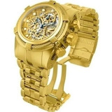 Relógio Zeus Bolt Skeleton Banhado Ouro