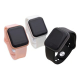 Relógios Inteligente Smartwatch Notifica Whats Face Insta Caixa Branco Pulseira Branco Bisel Preto Desenho Da Pulseira Anatomico