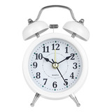 Reloj De Mesa Despertador Analógico Aguia Power Vintage Alto Metal Presente Mesa Antigo Decorativo Despertador - Branco