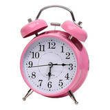 Reloj De Mesa Despertador Analógico Aguia Power Vintage Alto Metal Presente Mesa Antigo Decorativo Despertador - Rosa