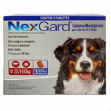 Remédio Antipulgas Carrapatos Nexgard P Cães 25,1 A 50kg 3un