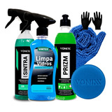 Removedor Chuva Acida Restaurador Limpa Vidros Vonixx Luvas Cor Ocre