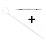 Removedor De Tártaro Foice Raspador Cureta + Espelho 
