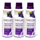 Removedor Esmalte Beira Alta 90ml Aroma De Uva Kit C/3