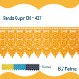 Renda Guipir Chl-427- Peça Com 13,7 Metros Cor Amarelo Ouro - 110
