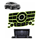 Reparo Dos Botões Do Rádio Chevrolet Cruze Gm | Kit Adesivos